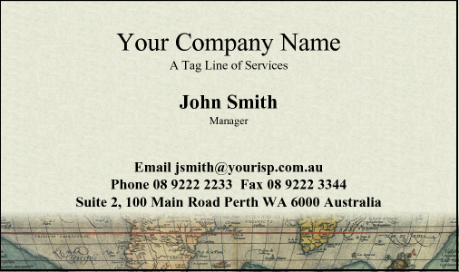 Business Card Design 4 for the Travel Industry.