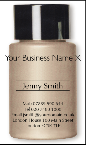 Business Card Design 222 for the Cosmetic Industry.