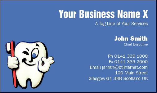 Business Card Design 511 for the Dental Industry.