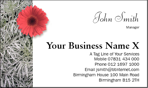 Business Card Design 744 for the Gardening Industry.
