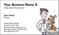 Business Card Design 218 for the Veterinarian Industry.