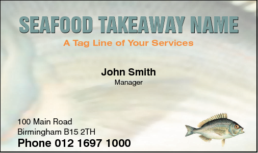 Business Card Design 431 for the Take Away Industry.