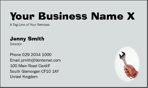 Business Card Design 182 for the Mechanical Industry.