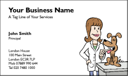 Business Card Design 217 for the Veterinarian Industry.