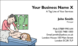 Business Card Design 41 for the Massage Industry.