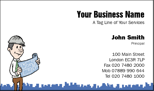 Business Card Design 25 for the Building Industry.