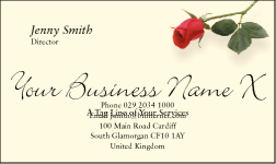 Business Card Design 368 for the Floristry Industry.