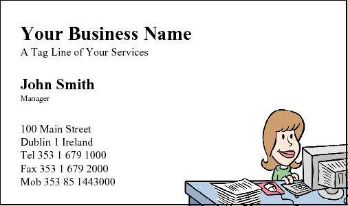 Business Card Design 23 for the Secretarial Industry.