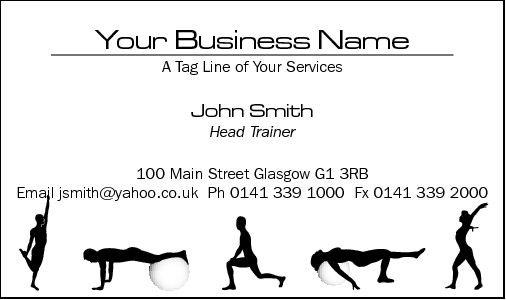 Business Card Design 832 for the Personal Training Industry.