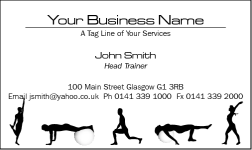 Business Card Design 832 for the Personal Training Industry.