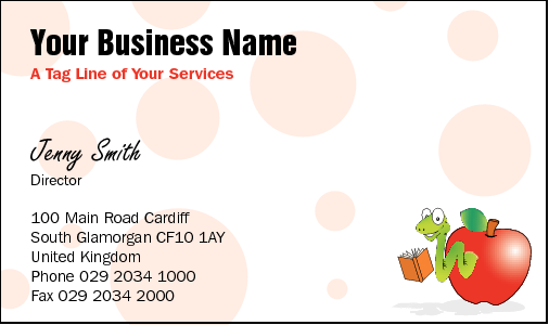 Business Card Design 798 for the Tutors Industry.