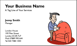 Business Card Design 216 for the Upholstery Industry.