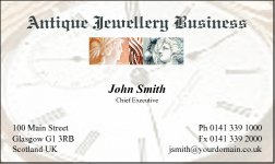 Business Card Design 575 for the Antique Industry.