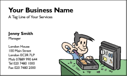 Business Card Design 198 for the Computer Repair Industry.