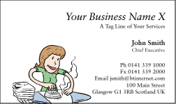 Business Card Design 32 for the Ironing Industry.