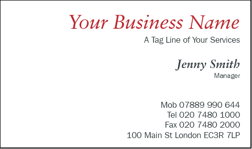 Business Card Design 593 for the Floristry Industry.