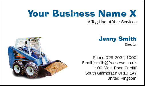 Business Card Design 546 for the Earthmoving Industry.