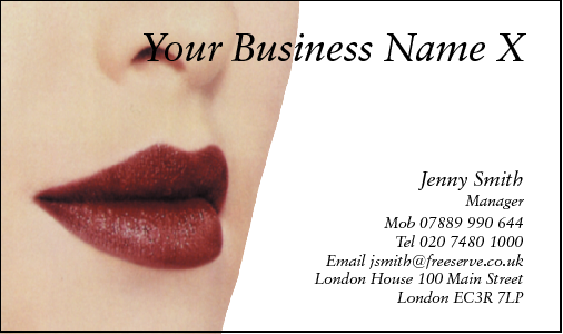 Business Card Design 223 for the Cosmetic Industry.