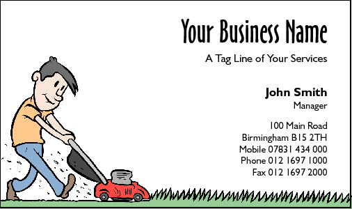 Business Card Design 209 for the Gardening Industry.