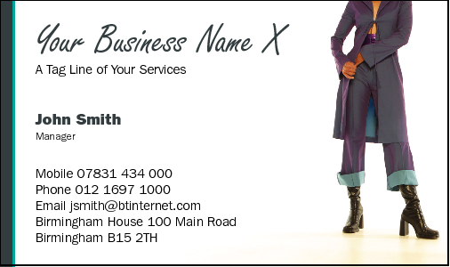 Business Card Design 742 for the Fashion Industry.