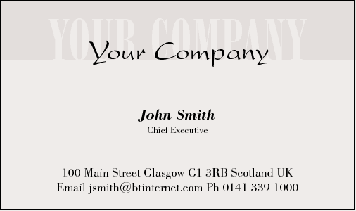 Business Card Design 343 for the Insurance Industry.