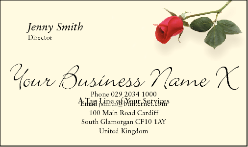 Business Card Design 368 for the Floristry Industry.