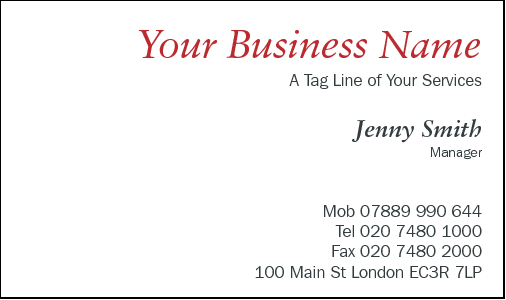 Business Card Design 593