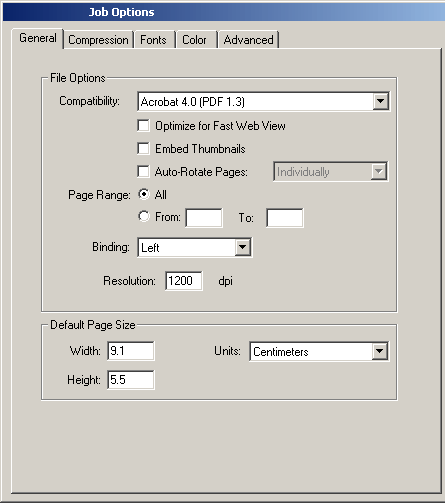 Distillers first tab settings.